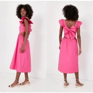 TUCKERNUCK x HYACINTH HOUSE Aspyn Midi Dress Bow Back Hot Pink Sz XXL NWT {PP22}